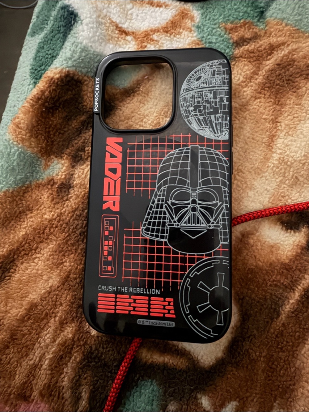 PopSocket Black and Red Vader Graphic Phone Case